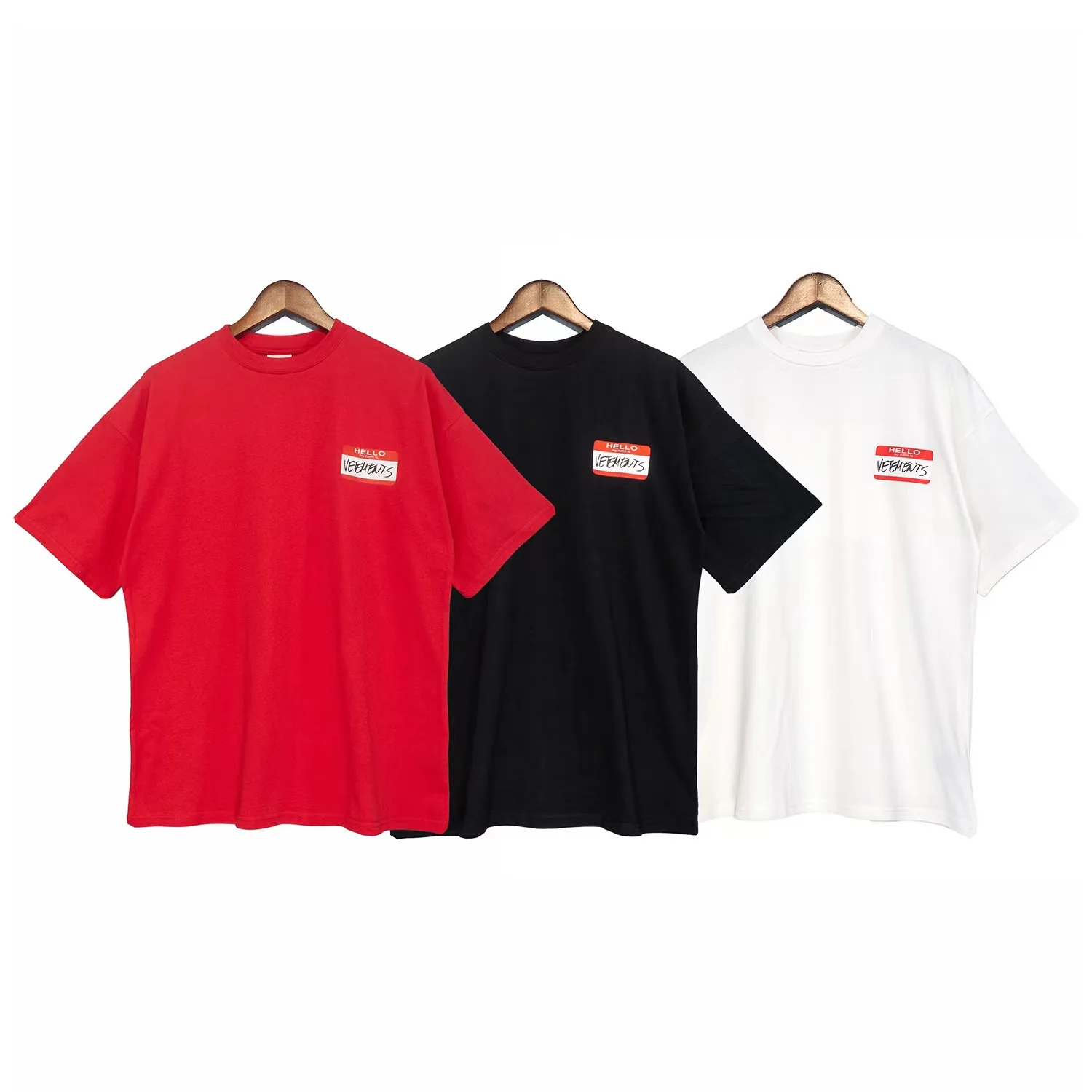 

Oversized Vetements 2022 Spring New Letter Casual Loose Round Neck Ordinary Bottoming Shirt Short Sleeve T-Shirt