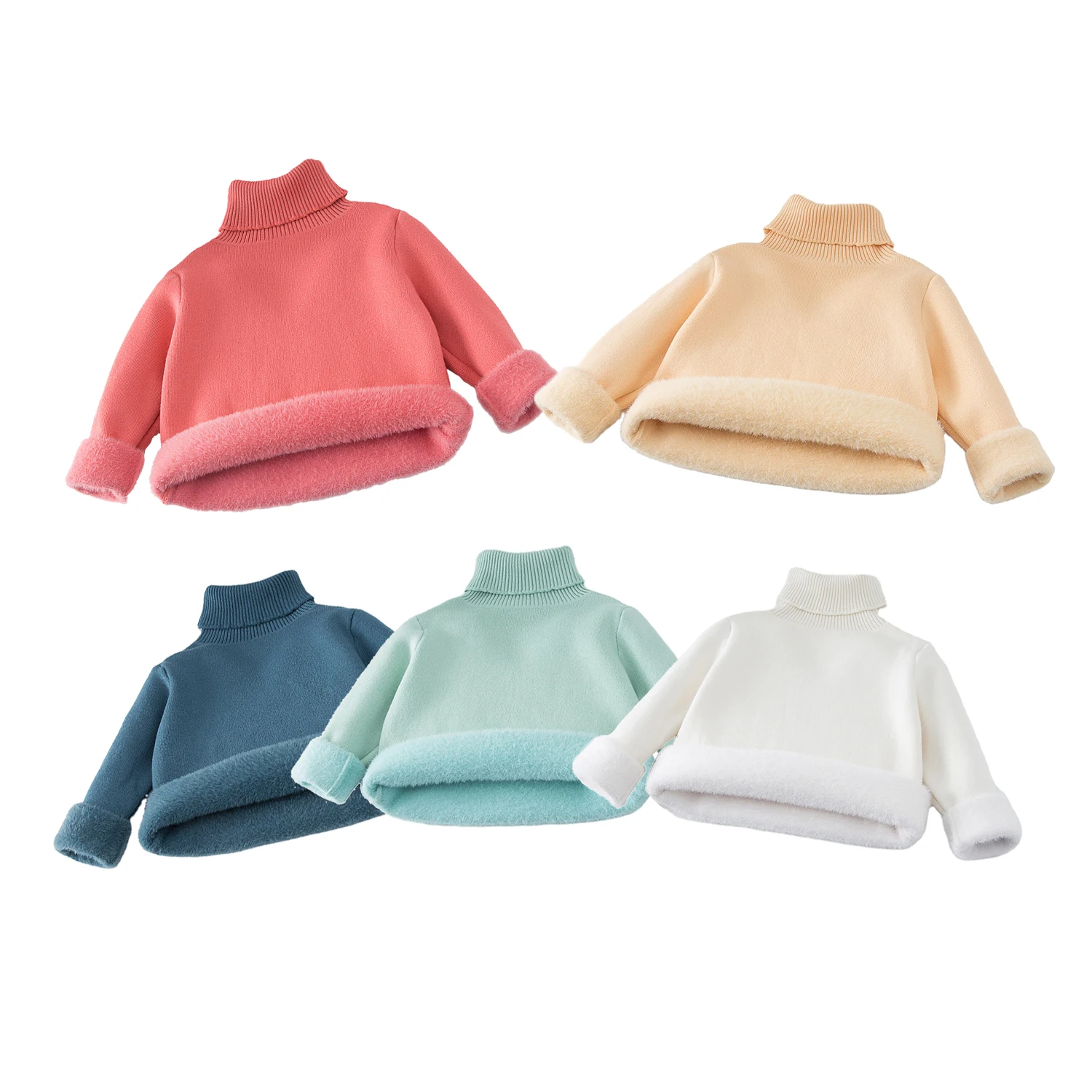 

Осень-зима 2023, одежда для маленьких девочек, водолазка карамельных цветов, Свитера для девочек, детские толстые теплые пуловеры для девочек