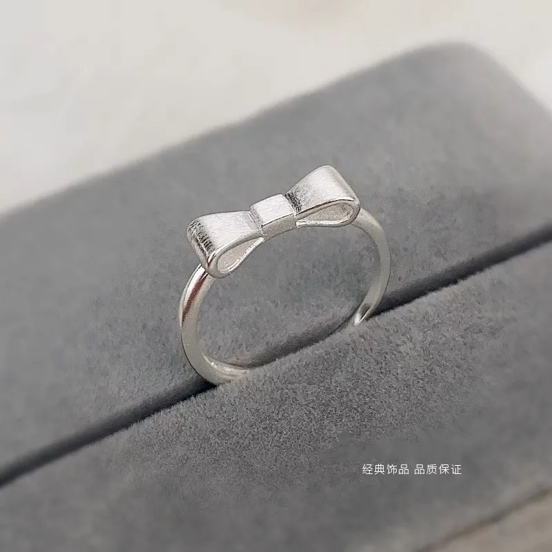 Модное женское обручальное кольцо с бантом простота высококачественное