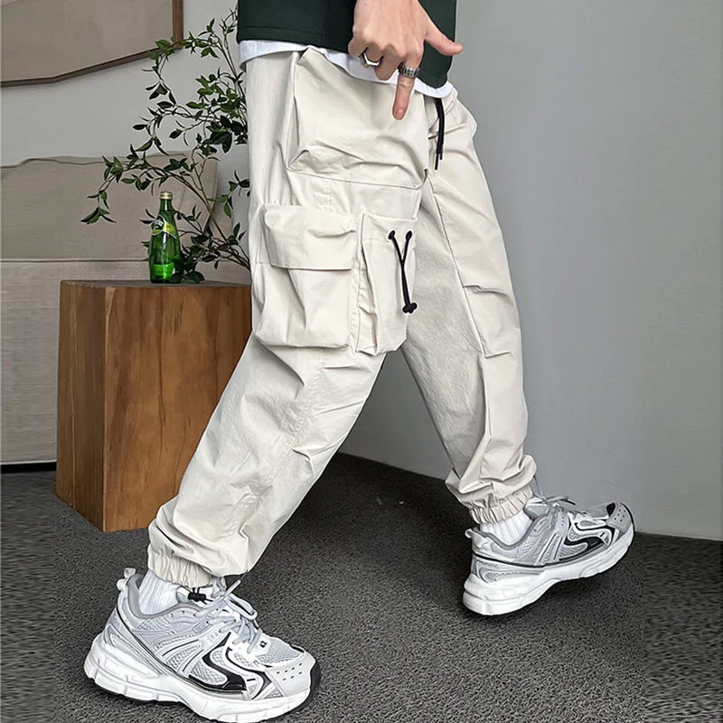 

2023 Men's Cargo Pants Casual Multi-pocket Jogging Pants Hip Hop Running Long Trousers Male Autumn Streetwear Y2k Joggers Pants