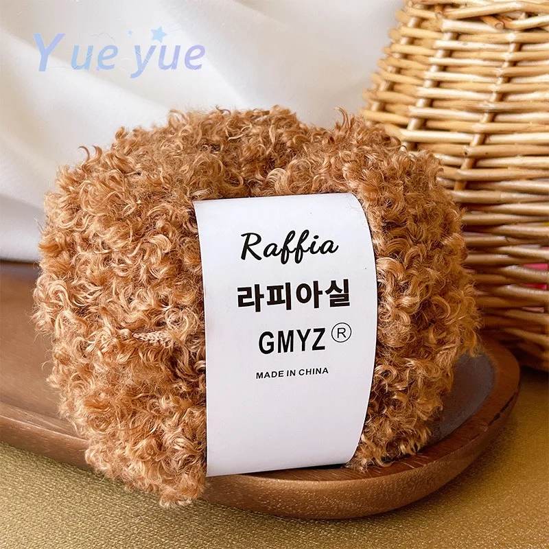 Пряжа в рулоне Тедди шерстяная нить-петля бархатная нить с крючком ручной работы