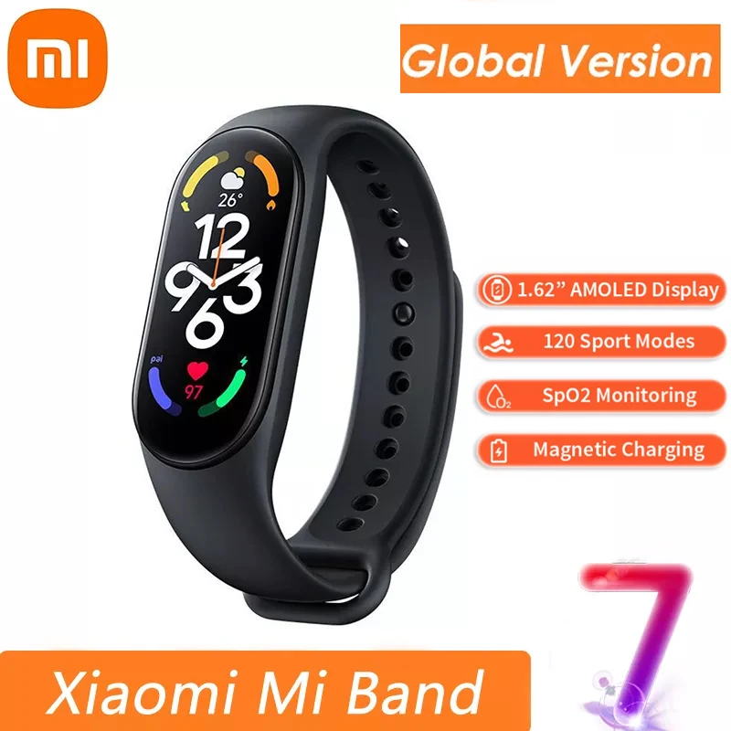 

Смарт-браслет Xiaomi Mi Band 7 с AMOLED-экраном 1,62 дюйма и Bluetooth