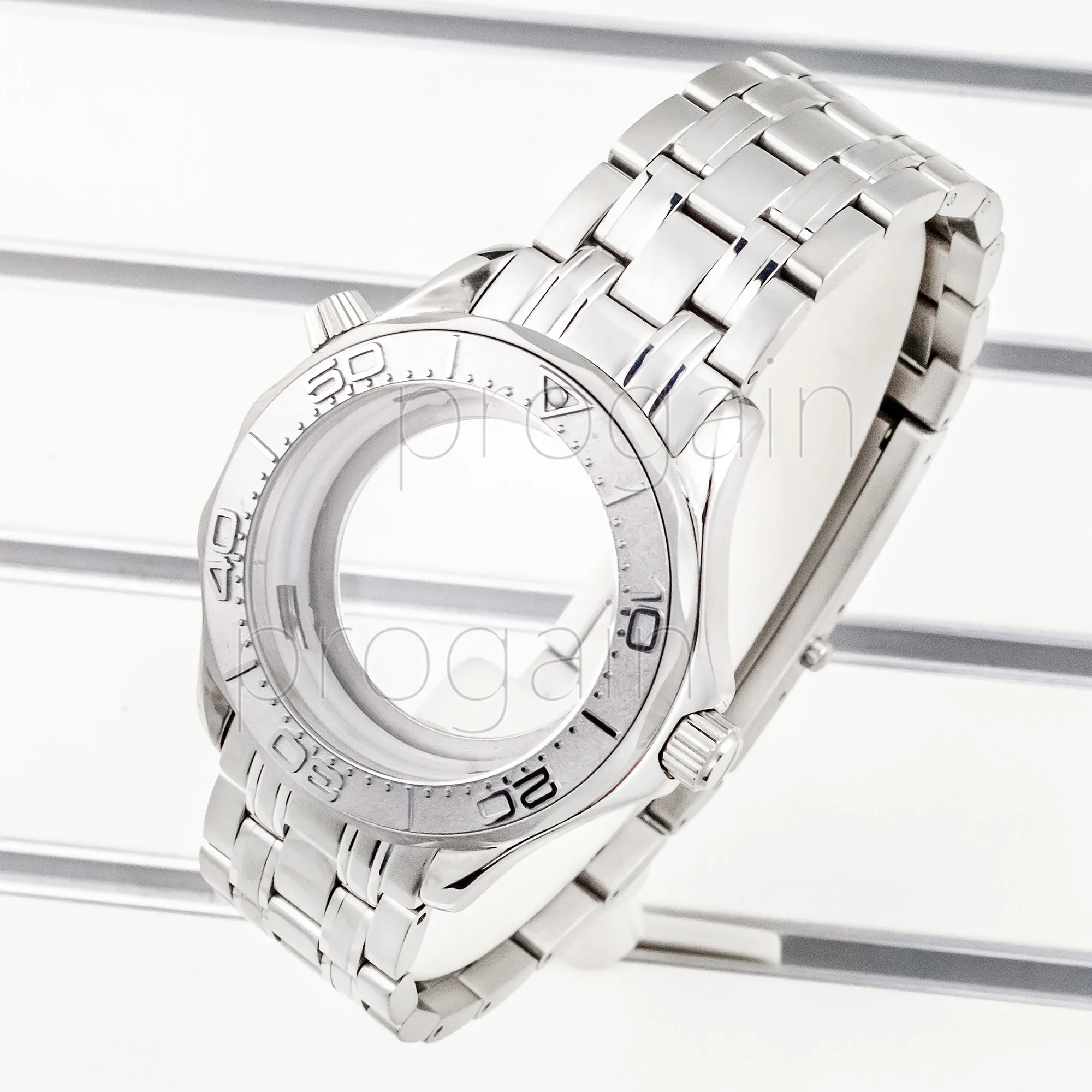 Для Seamaster 300 серебряный ремешок для часов 5ATM водонепроницаемый корпус из