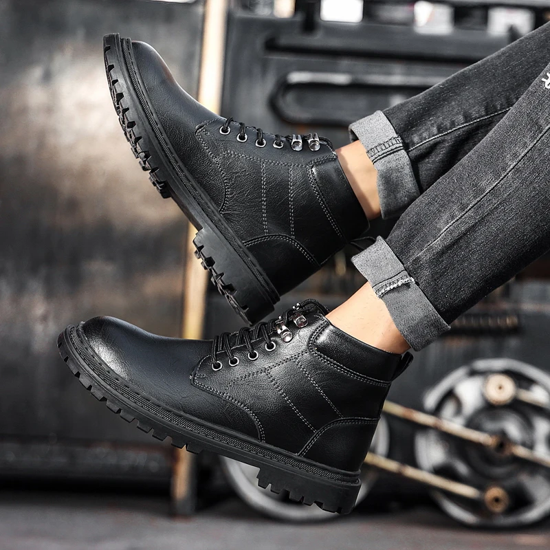 GR-1639 HIKING SHOES MEN HUNTING BOOTS TACTICAL SHOES DESERT COMBAT ANKLE WATERPROOF SNEAKERS LEATHER SNOW WALKING LOW-TOP SHOE