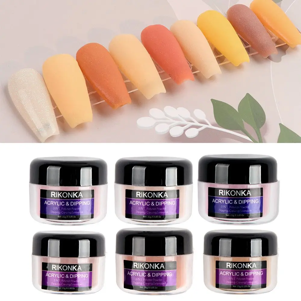 

15g Professional DIY Nail Art Tips Bulk Extended Builder Manicure Carving Crystal Powder Light Nude Acrylic Nail Powder