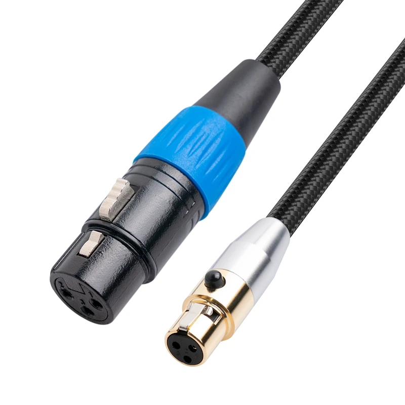

MINI XLR 3Pin Male To XLR 3Pin Connector Microphone Adapter Cable For BMPCC 4K Camera Audio Cable