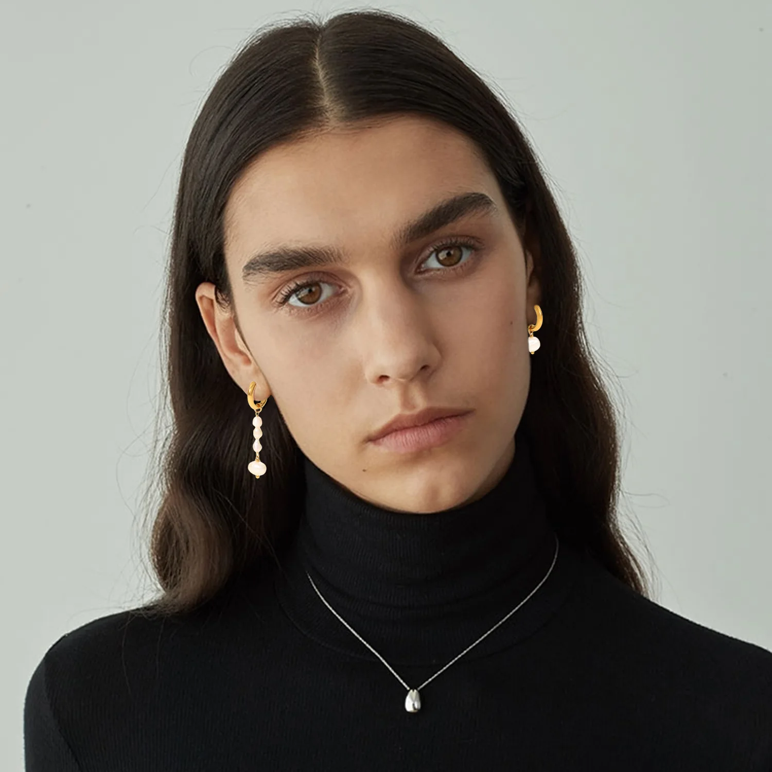 Stainless Steel PVD 18K Gold Plated Tarnish Natural Irregular Pearl Drop Earrings For Woman Jewelry Wholesale 2023 Trendy