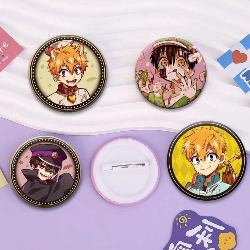 Милые круглые броши на клипсе Yugi Amane Hanako Minamoto Kou Yashiro Nene значок для рюкзака