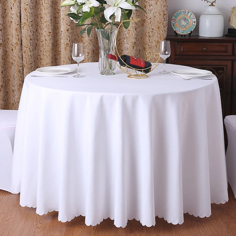 

Table cloth wholesale polyester tablecloth hotel banquet table cloth round of marriage_Kng1043