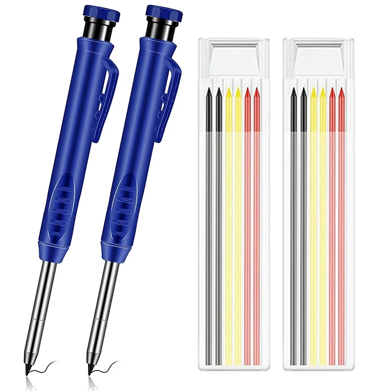 

Solid Carpenter Pencil Set For Construction Refill Hole Mechanical Pencil Marker Marking Tool For Carpenter Scriber