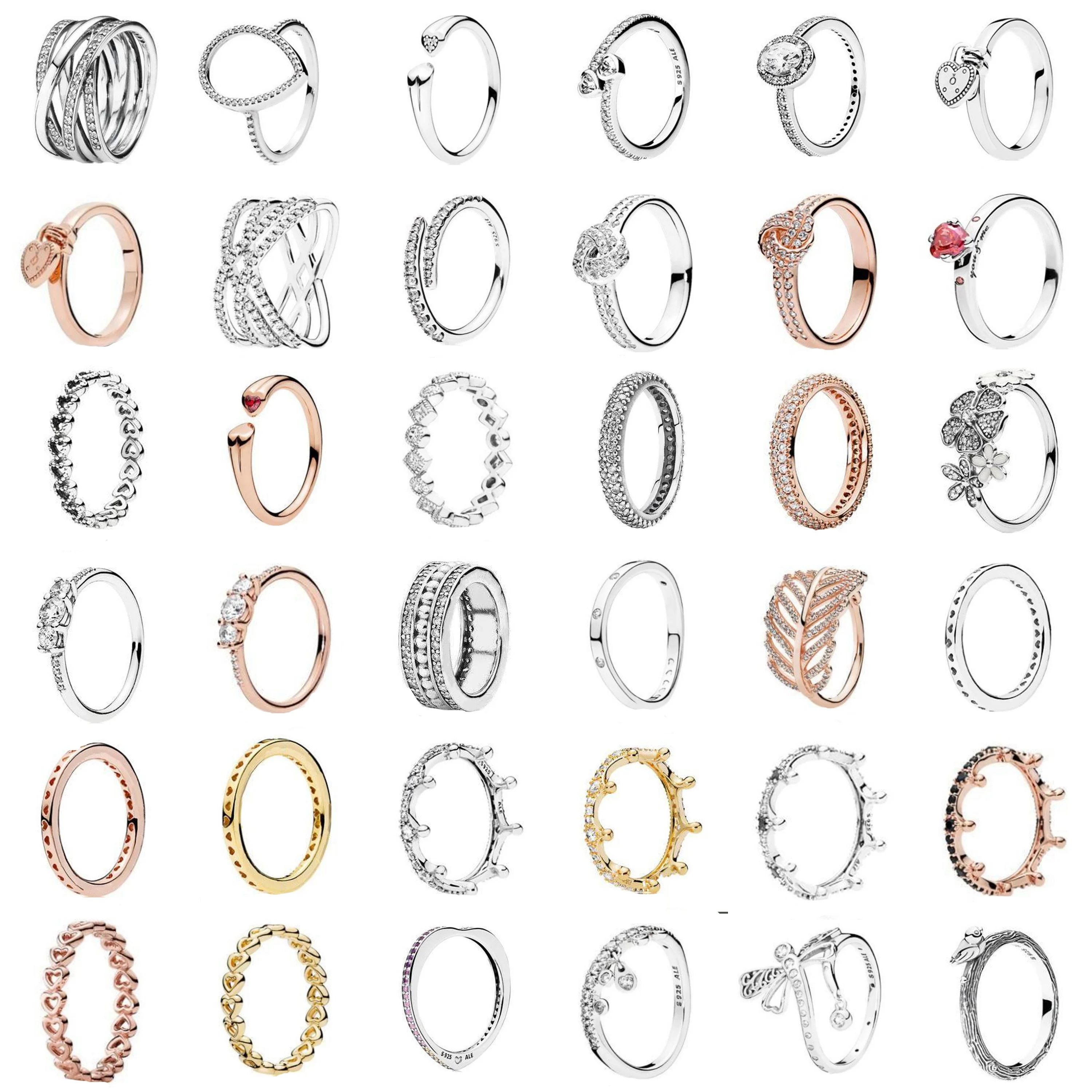 

Соответствующий каталог, выберите код для покупки, ювелирные изделия из стерлингового серебра S925. 1:1 PAN Ring 73-108