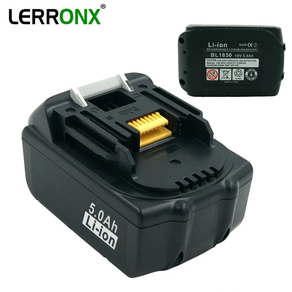 

BL1850 5.0Ah 18V Lithium Replacement Rechargeable Battery for Makita BL1815 BL1830 BL1840 BL1860 LXT400 BDF454Z DF454DZ