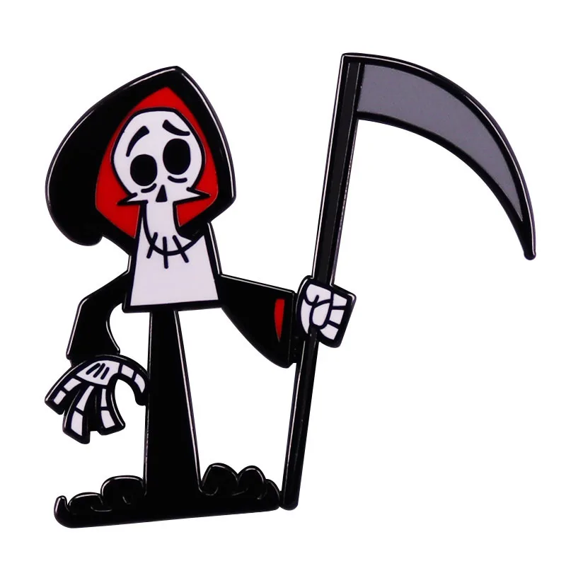 

B0462 Halloween Grim Reaper Horror Enamel Brooch Anime Movie Pins Backpack Clothes Lapel Badges Fashion Jewelry Accessories Gift