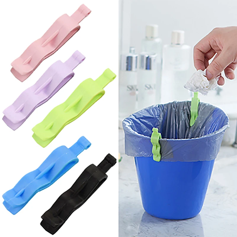 

3Pcs/set Home Organizer Non-Slip Waste Bin Bag Dustbin Clamp Trash Can Retaining Clip Practical Garbage Trash Bag Clip