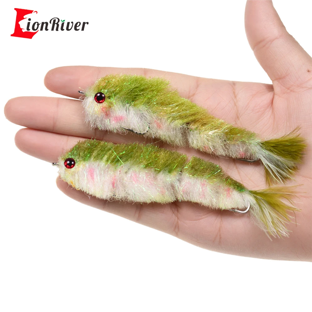 

Lionriver 1PC Fly Fishing Articulated Finesse Changer Realistic Baitfish Streamer Doubel Hooks Saltwater Fishing Bass Lure Bait