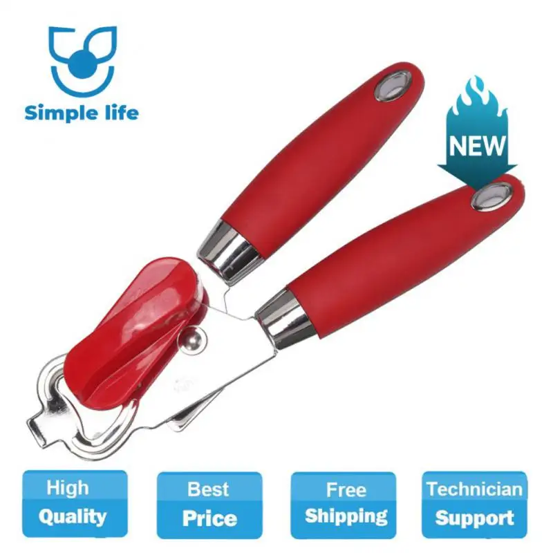 

Stainless steel can opener kitchen tool professional ergonomische handleiding blikopener manual side cutting safe and labor-save