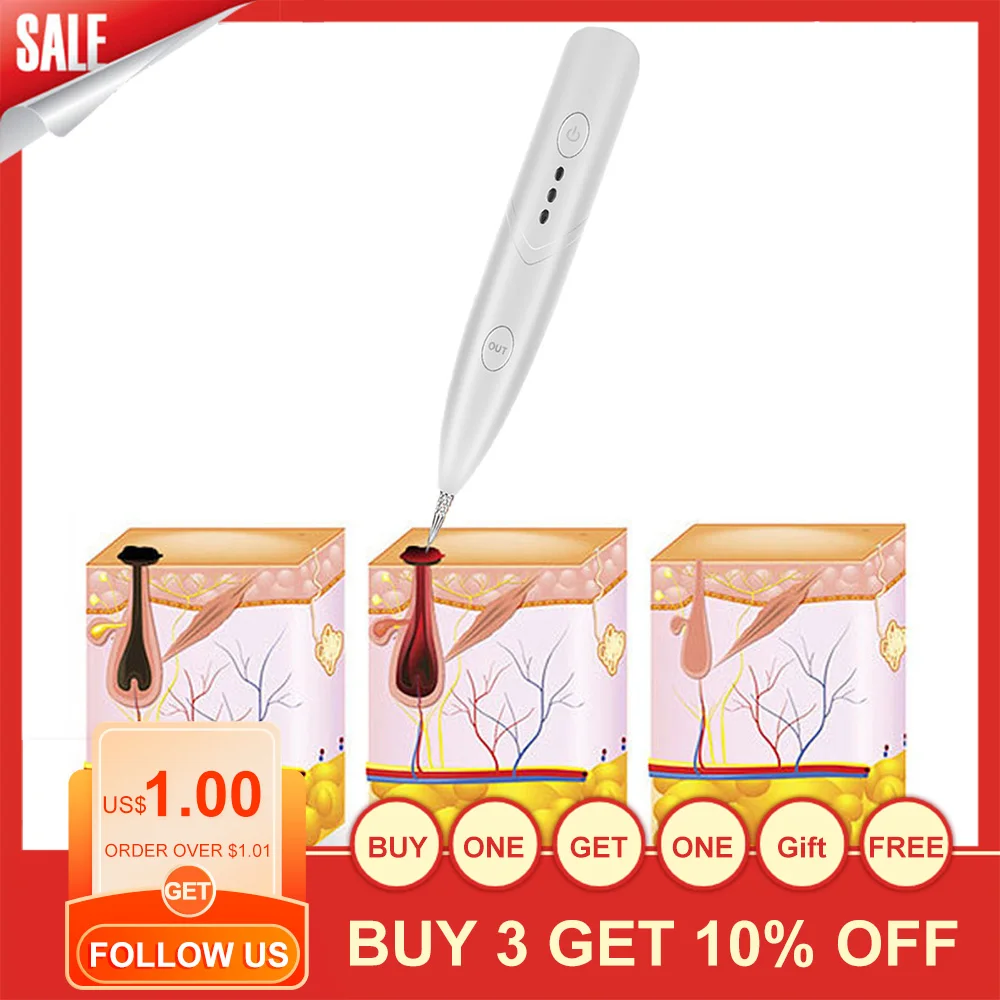 

Freckle Remover Machine Mini Laser Plasma Pen Mole Removal Dark Spot Removing Skin Wart Tag Tattoo Dot Remaval Tool Beauty Care