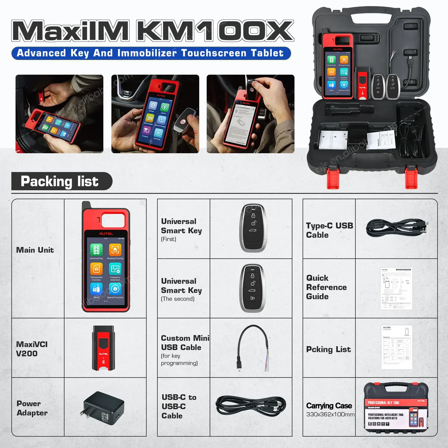 Autel MaxiIM KM100 X Altar KM100X машина для программирования ключей считыватель кодов obd2