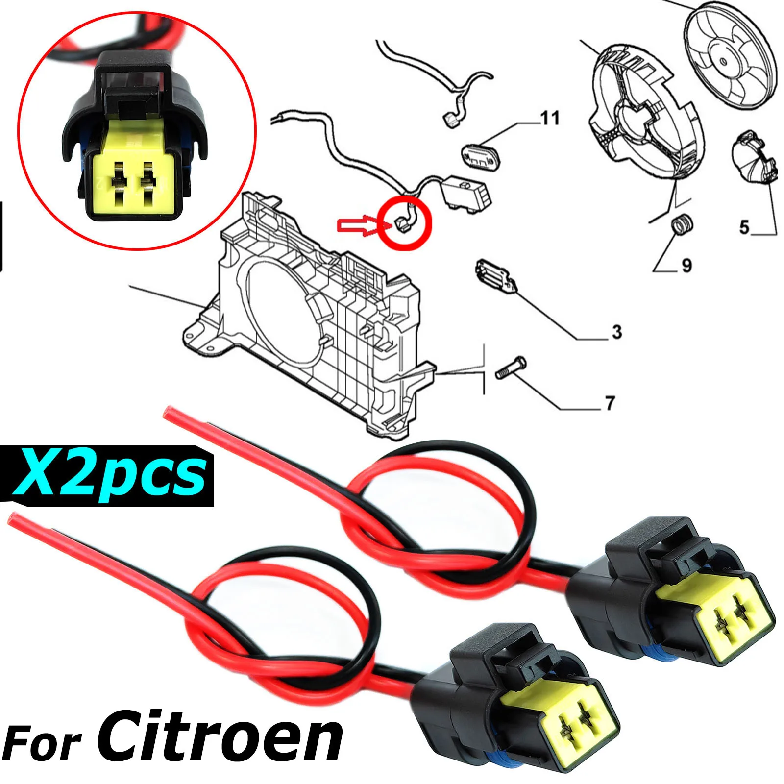 

2x для Citroen Berlingo C2 C3 C5 C6 C4 AIRCROSS Picasso DS3 DS4 DS5 Xsara разъем датчика температуры охлаждающей жидкости двигателя
