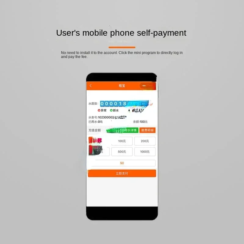 Smart WIFI katup pengukur air pengendaliilé meter Quer kode scan isi ulang pra Ctrl добавление hotelu Properti