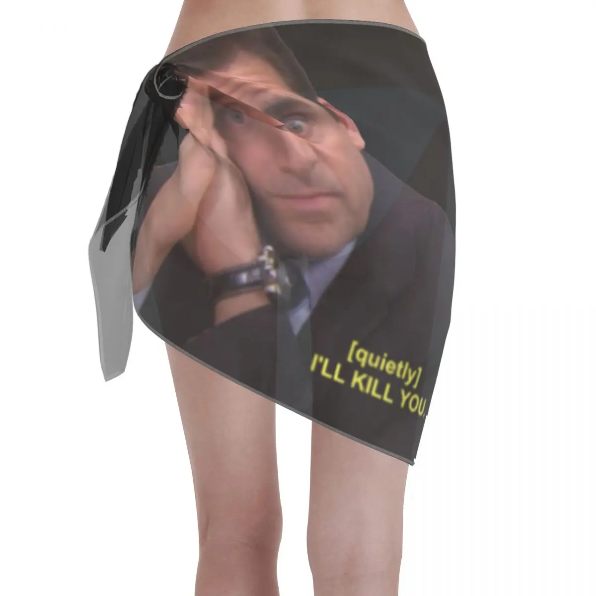 

Сексуальный женский купальник-саронг «Я тебя уничтожу» в офисе, купальник-бикини, накидки, юбки, Пляжное Платье