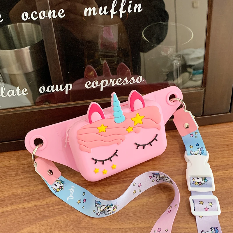 

Cute Cartoon Kids Waist Bag Fashion Sling Bag High Quality Silica gel Fanny Pack For Girls 2022 New Coin Purse Trend Belt Bag