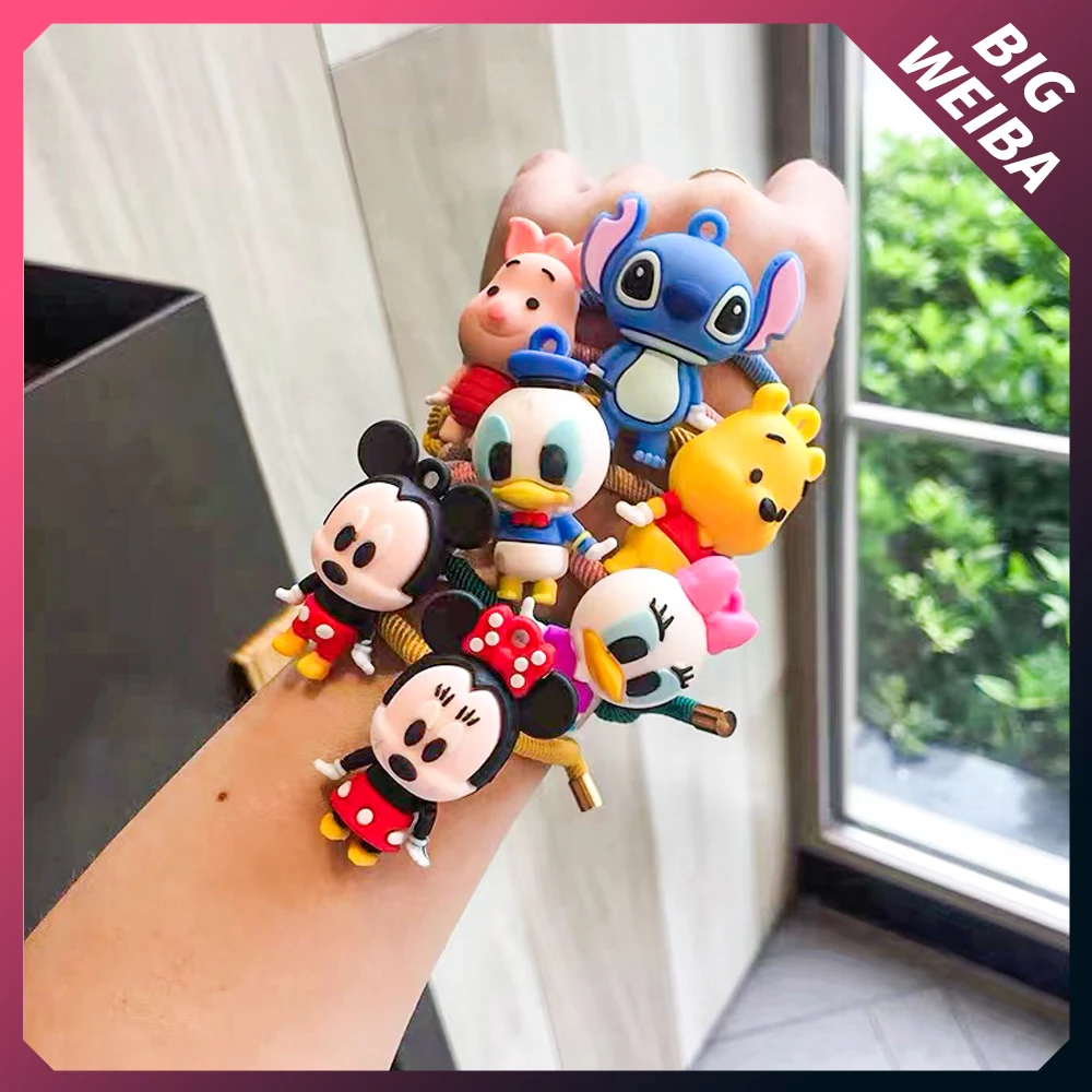 

Милые Мультяшные эластичные повязки для волос, Disney, Микки, Минни Маус, Дональд, Дак, Ститч, девушки, милая детская Подарочная игрушка