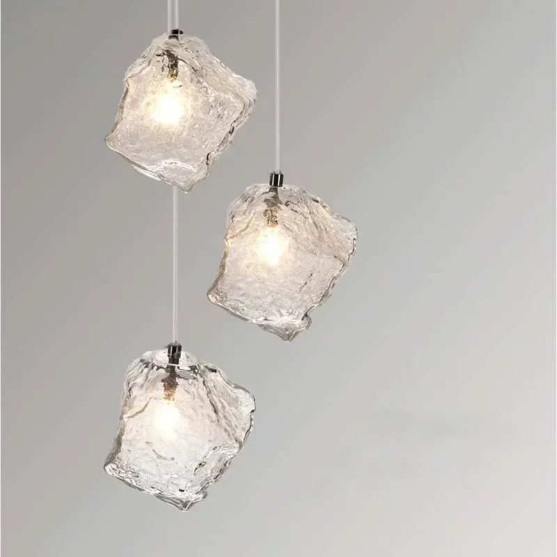 Скандинавский Подвесной Светильник Из Стеклянного Камня Современный С