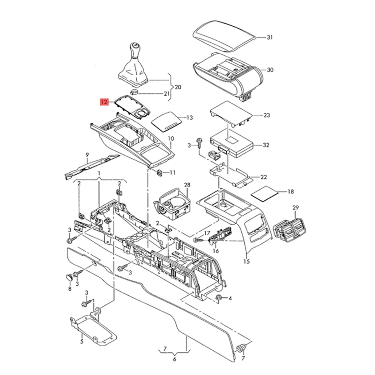 4L0864260A Автомобильная консоль переключения передач хромированная рамка обшивка