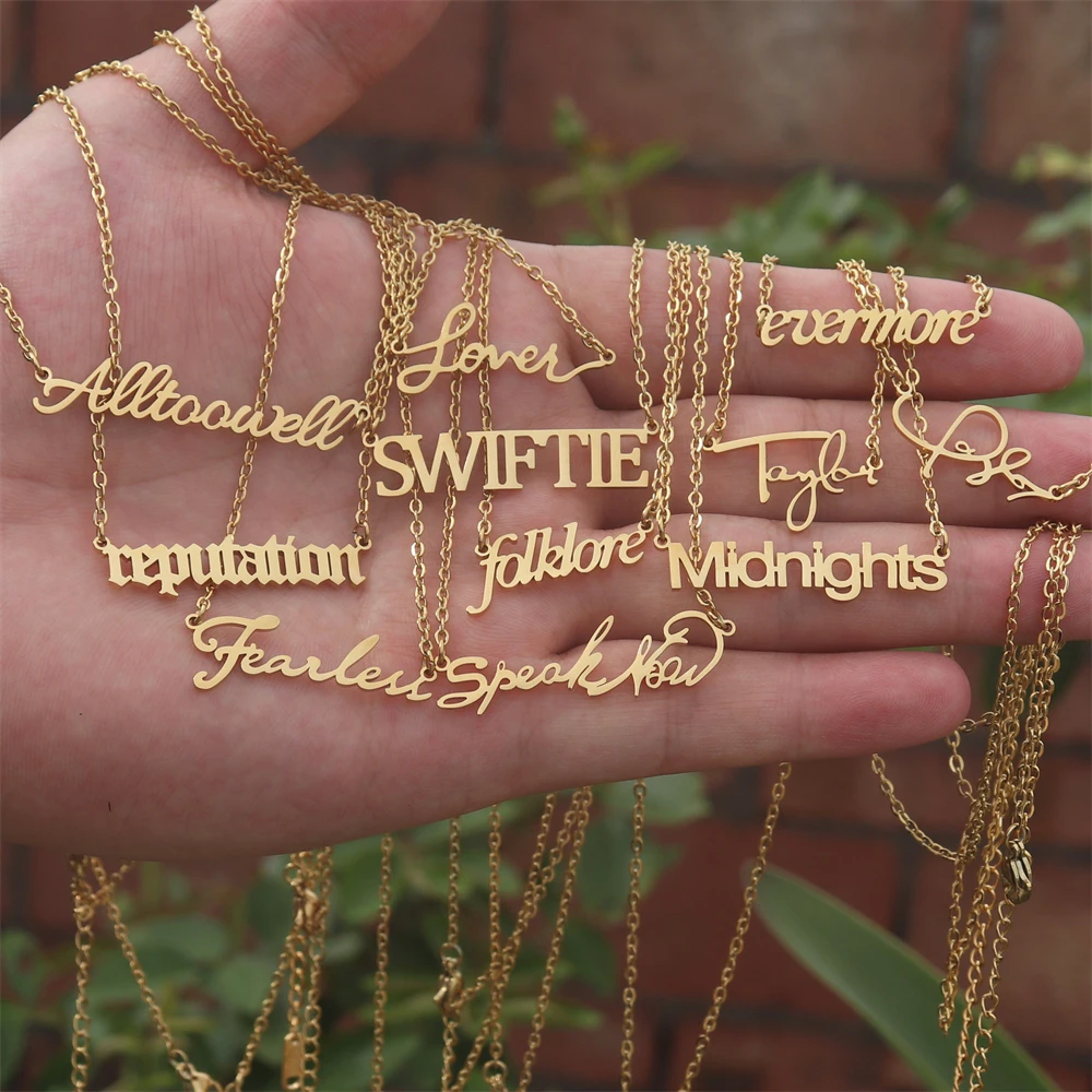 

Reputation Singer Taylor Signature Necklace Inspired Music Lover Fan Gifts All too Well Folklore SWIFTIE Outfit Jewelry Fearless