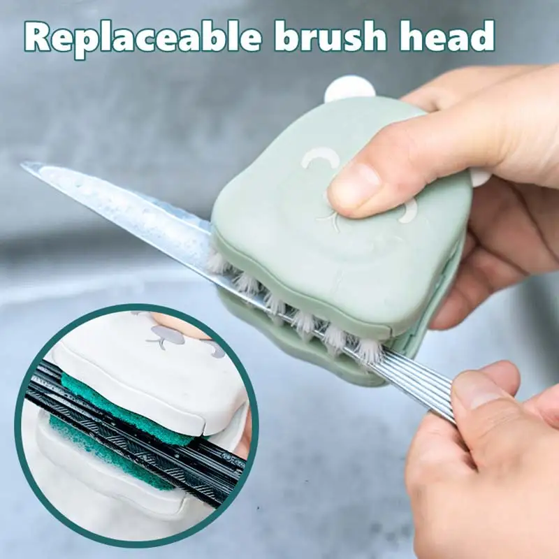 

Kitchen creative U-shaped knife cleaning brush chopsticks spoon cleaning utensils knife and chopsticks knife