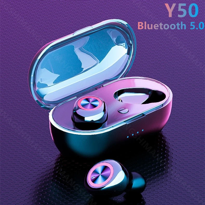 

Y50 Bluetooth Earphone 5.0 TWS Wireless Headphons Y30 TWS Earphones Earbuds Stereo Gaming Headset with Charging Box for Phone