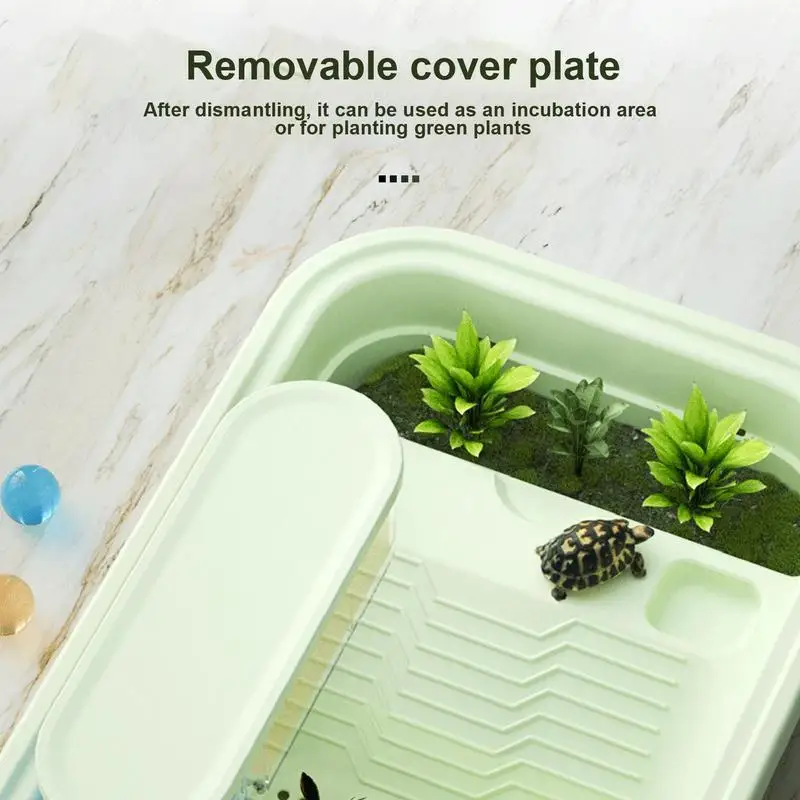 Резервуар для рептилий прозрачный черепахи террасы скалолазания амфибии