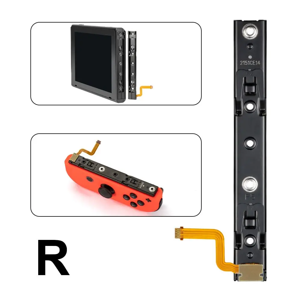 

A Pair Right Left L R Slider Rail with Flex Cable Fix Part For Nintendo Switch NS Console Rail JoyCon Controller