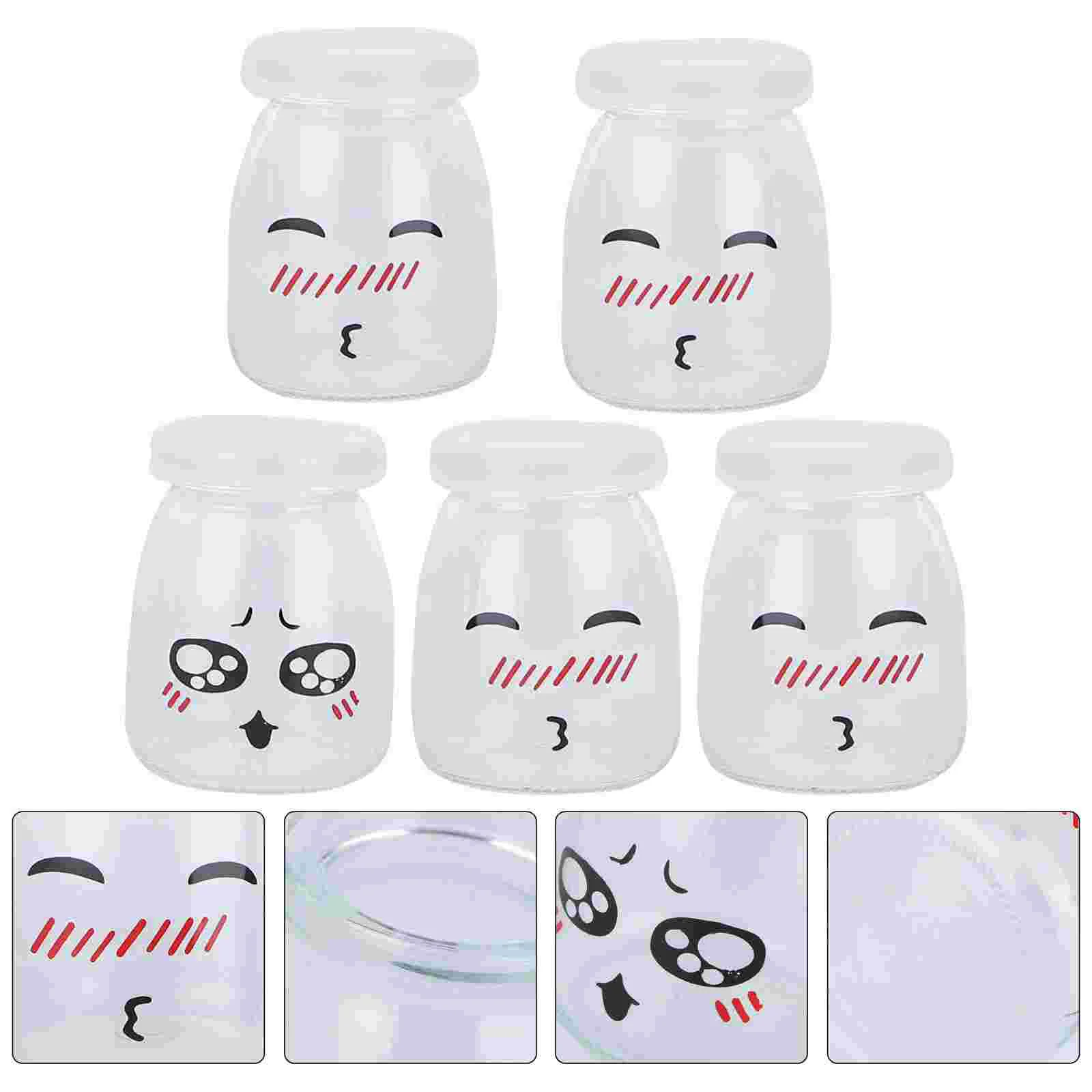 

Jars Glass Yogurt Bottlepudding Lids Cupsdessert Small Mini Cup Jar Bottles Jelly Containers Honey Mousse Jamtasting 150Ml Favor