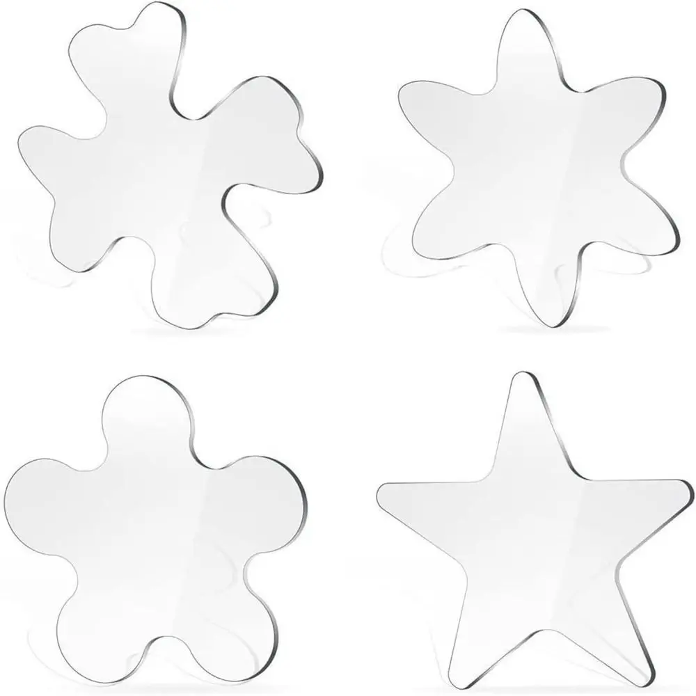 

Acrylic Sewing Cutting Rulers Transparent Flower Patchwork Ruler Template Plum blossom Four-leaf clover Quilting Ruler Adults