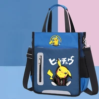 pokemon pikachu handbag kawaii messenger bag make up bag art bag waterproof male and female anime portable book bag gift