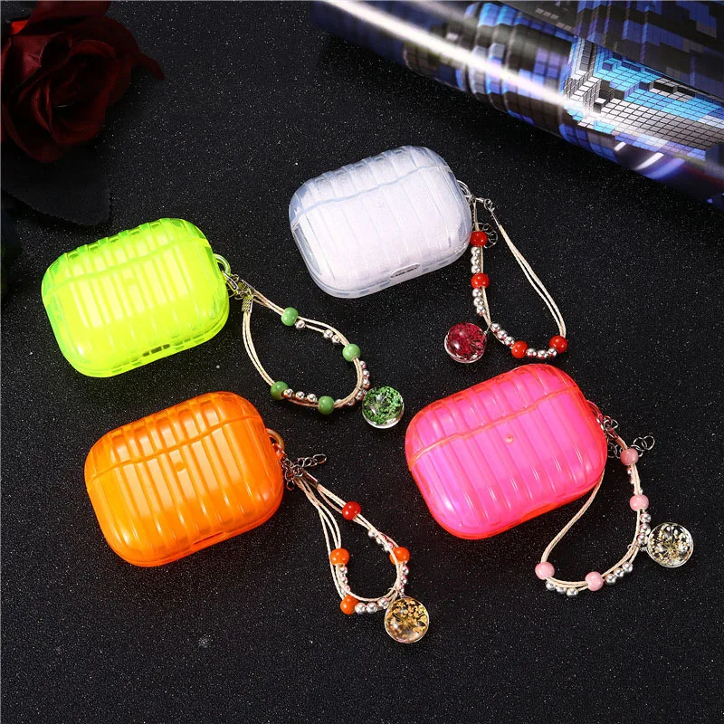 

Soft TPU Cover for AirPods Pro Case Earphone Protective Bag for Apple Air Pods Pro Fundas Box for Airpods Case Hand Strap Buckle