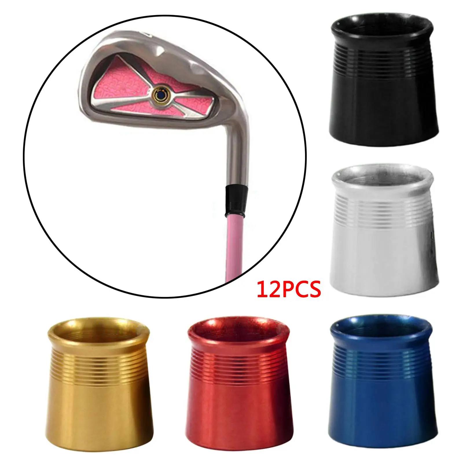 

12x Golf Wood Ferrules Fit .335 for Outdoor Sports Driver Fairway Wood Shaft