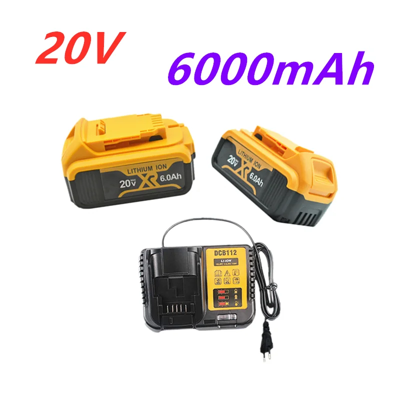 Новинка 100% г. сменный литий-ионный аккумулятор DCB200 20 в 6000 мАч совместим с Dewalt