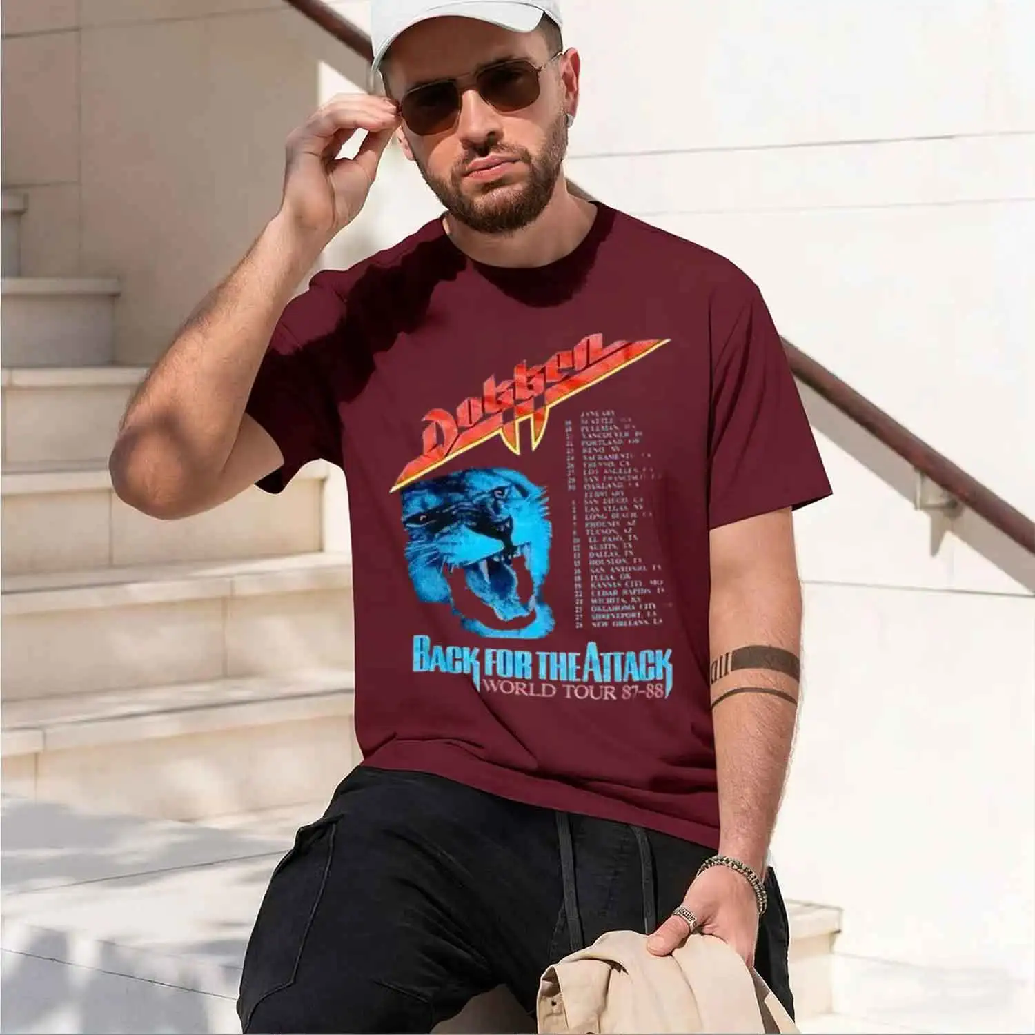 Винтажная футболка kken Ba For The Atta Tour 1987 года, новая модель 2026 года, мужская футболка с коротким рукавом и круглым вырезом, классическая повседневная футболка, несколько цветов (art.: 3920dc556e2fd) - 3920dc556e2fd