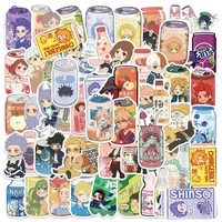 103050pcs mixed anime character sparkling water drink stickers diy laptop luggage skateboard graffiti decals sticker for toys