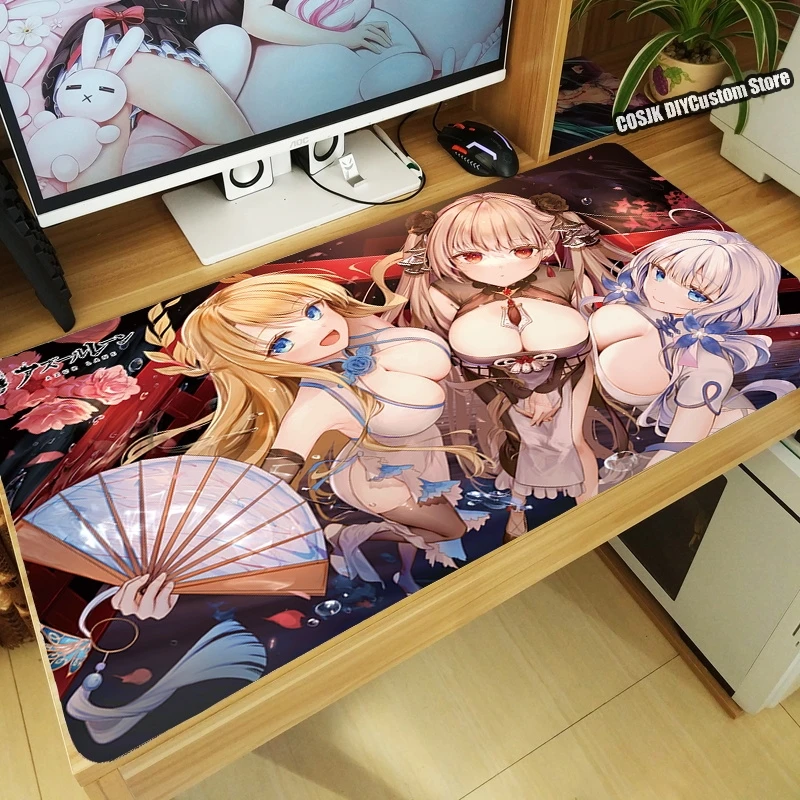 

Anime Game Azur Lane illustrious Belfast Formidable Mouse Pad Large Keyboard Desk Mat Computer Mousepad Gaming Accessories