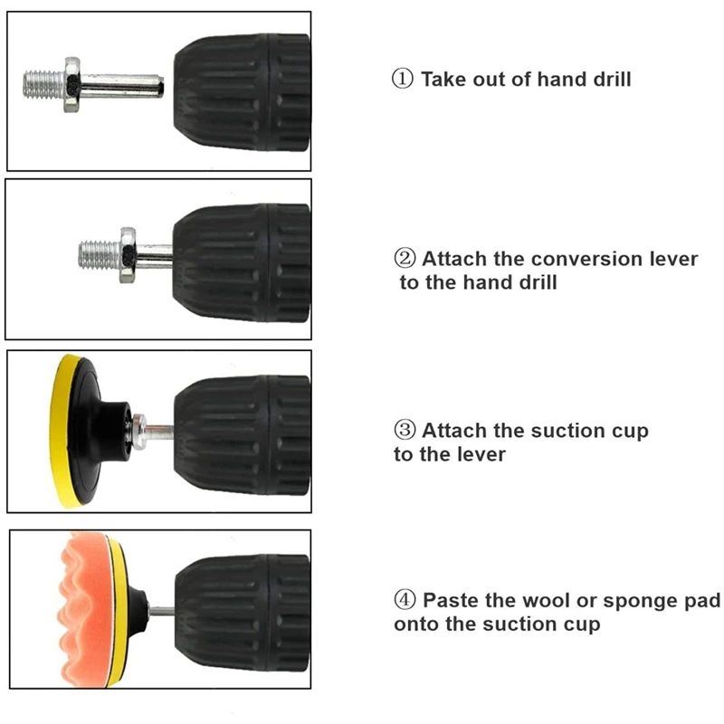 Набор полировальных насадок набор из 39 3-5 дюймов для автомобильных дрелей