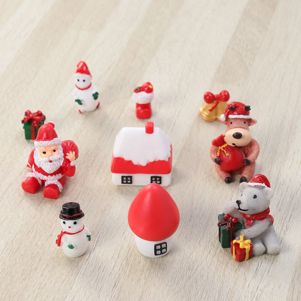 

10pcs Decorations Accessories Resin Ornament for Christmas Car Kids