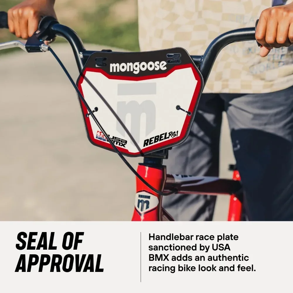 Фото l Для Rebel RS1 Enfant Unisexe, 20-е Vélo BMX rouge, амальation d'aluminium 6061 Atlistant pour uneutzure stabilité и un №4