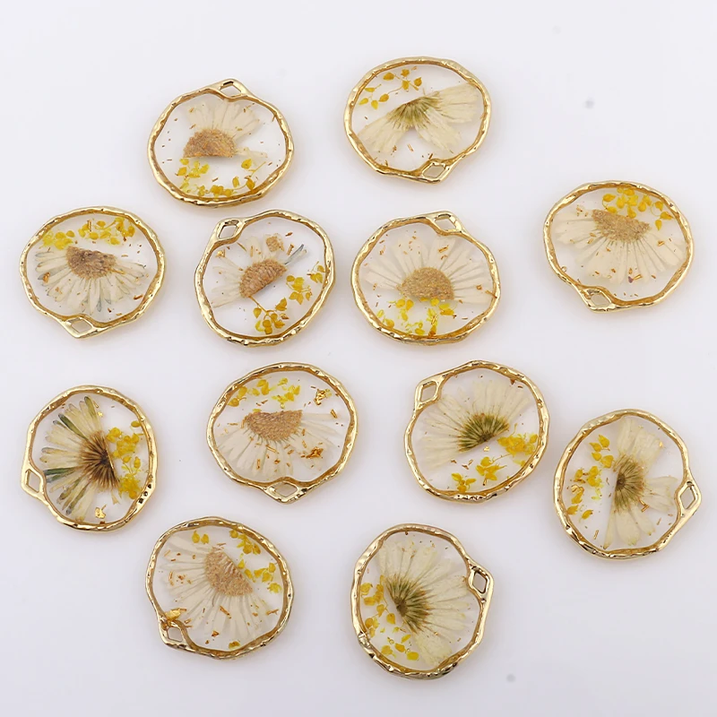 

Подвеска-цветок для изготовления украшений, из смолы, 23x21 мм, 5 шт.