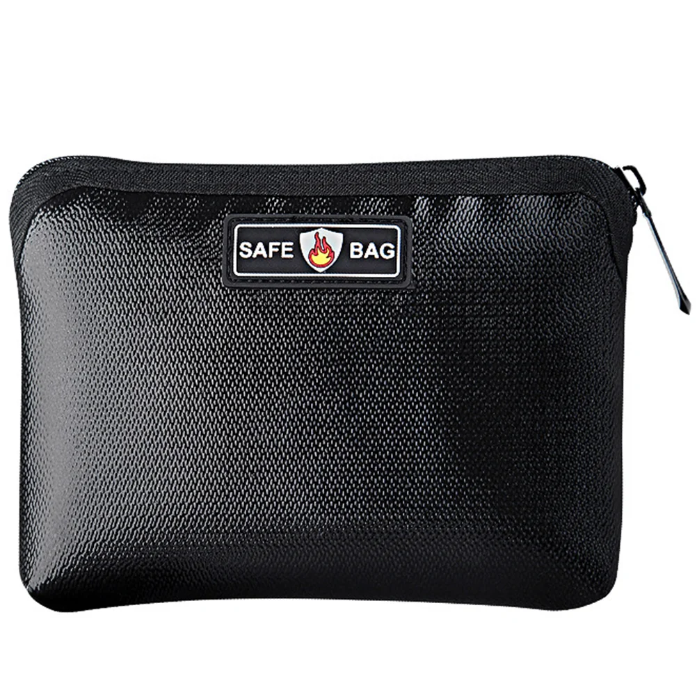 

Fireproof File Bag Waterproof Folder Bag Safe Storage Explosion Proof Bag with Zipper for Document File Cash Tablet