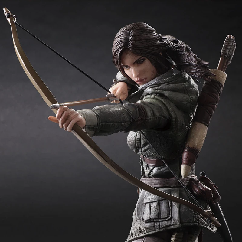 

PLAY ARTS Lara Croft Action Figure Rise of The Tomb Raider Ver. Movie Character Movie Figurine Model Toys 26cm Gift For Family