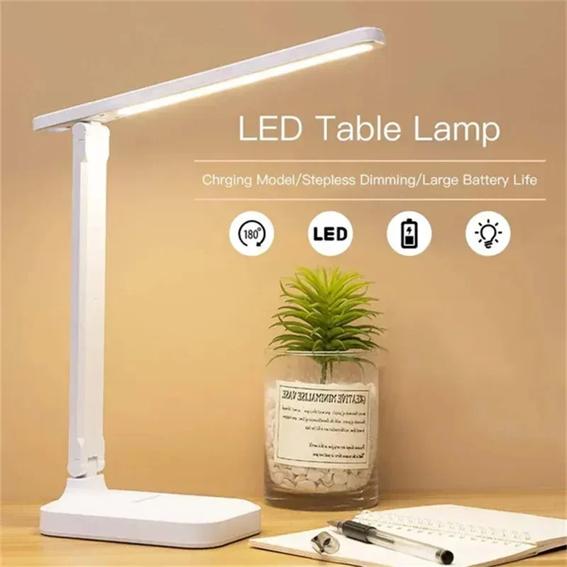 

Led Eye Protection Desk lamp Touch Dimming Bendable Table Lamp USB Charging Stand Light Student Dormitory Bedroom Bedside Light
